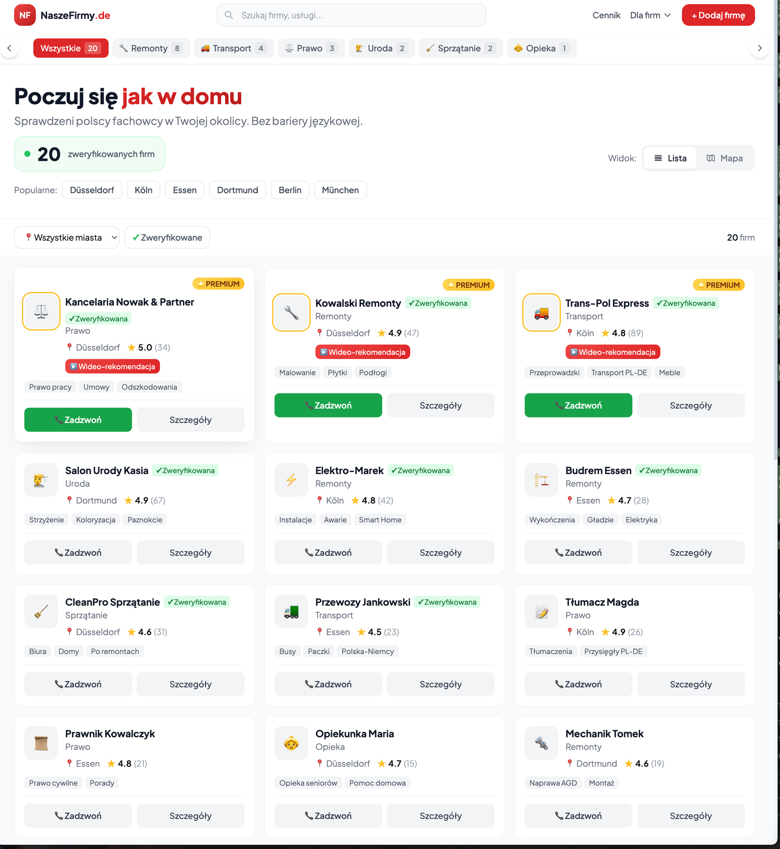 NaszeFirmy.de screenshot