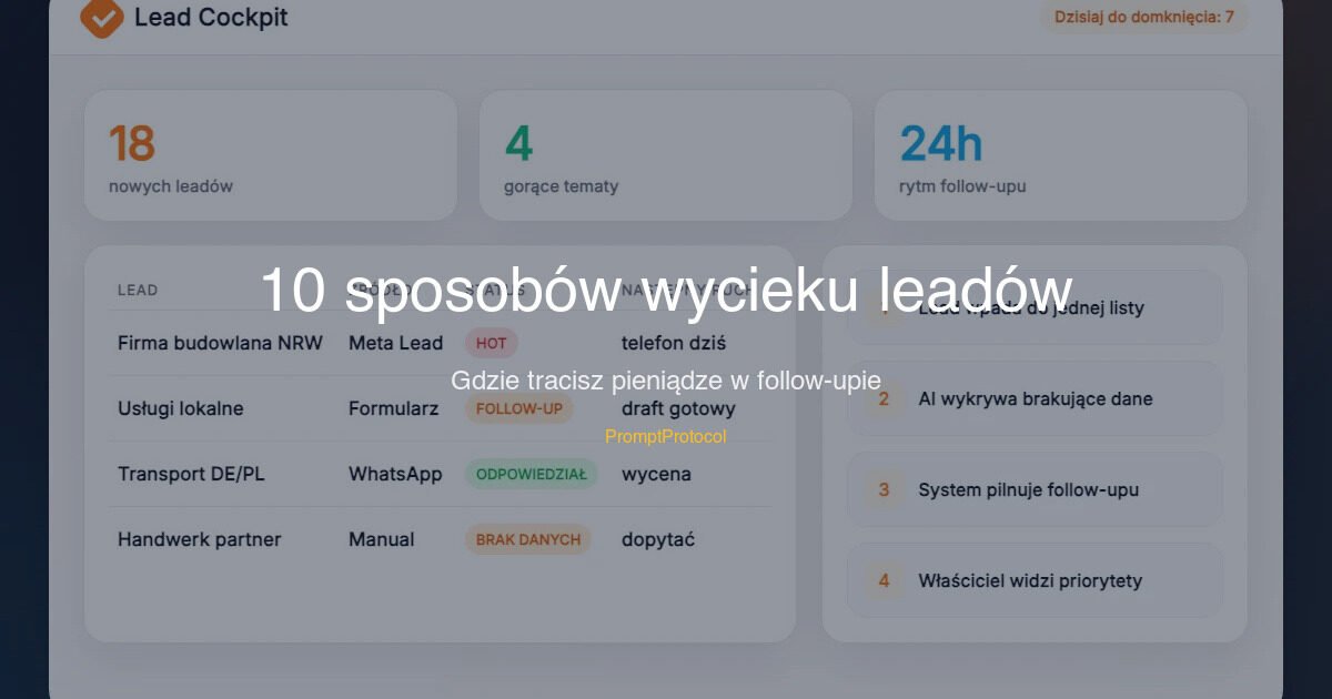 10 sposobów wycieku leadów